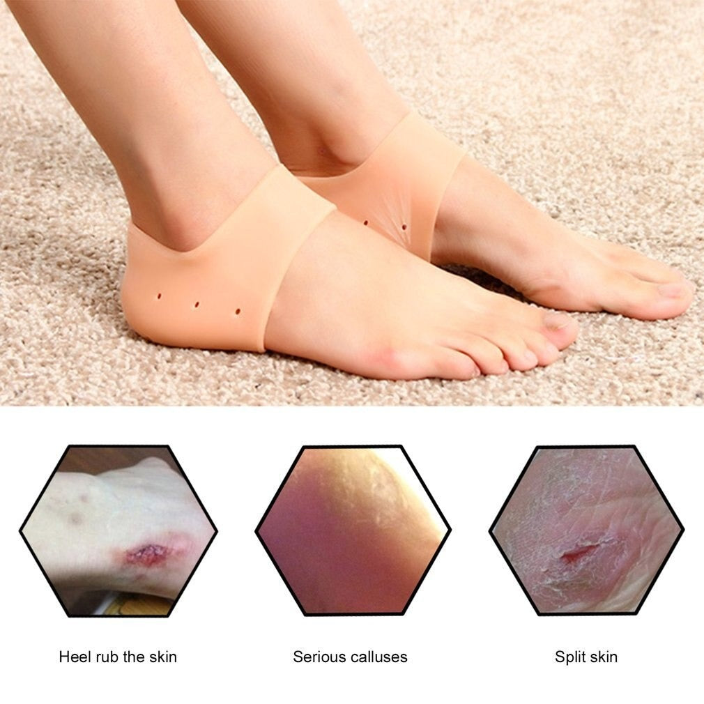Half Heel Pain Anti-Crack Silicone Set – Unisex Anti-Crack Pain Relief - 01 Pair